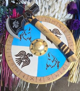 Photo of Cat's Wedding Shield and Axe, made by Shedder's